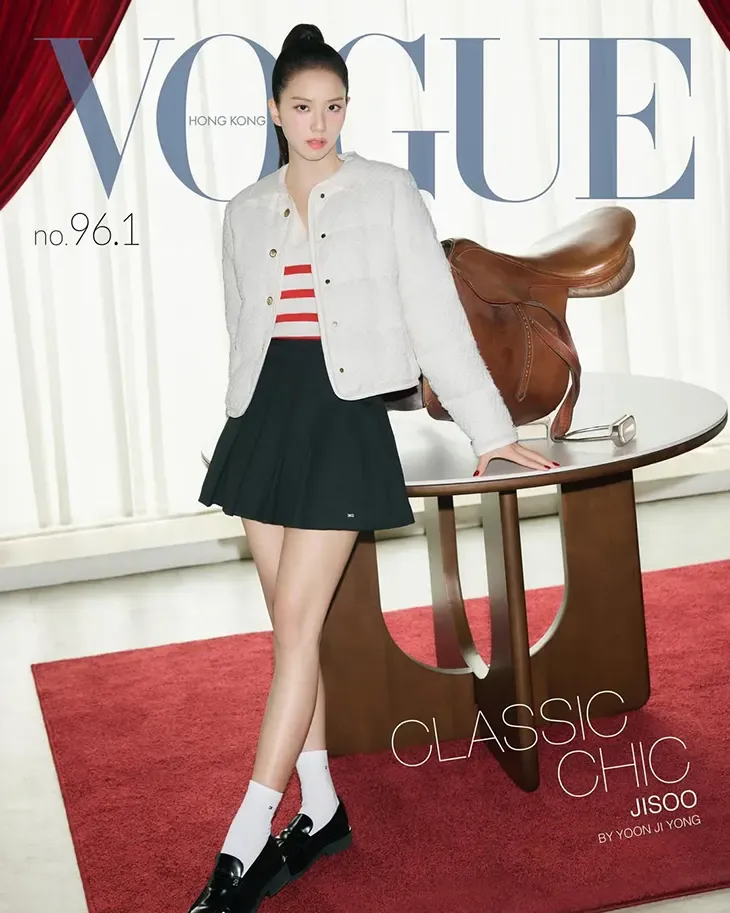 JISOO on Vogue Hong Kong January 2026 digital cover wearing Tommy Hilfiger Lunar New Year capsule