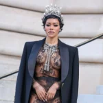 Teyana Taylor Wears Sheer Lace and a Crown to Schiaparelli Show in Paris